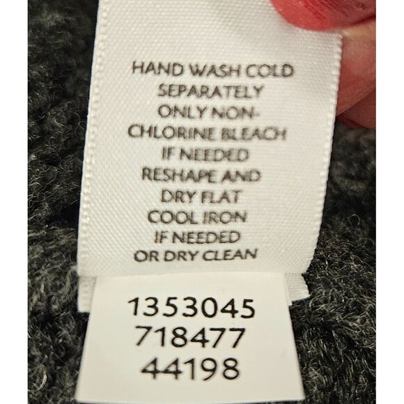 J. Jill Woman Size M Chunky Fair Isle Wool Blend Cardigan Pockets Bead Embellish - Picture 8 of 8